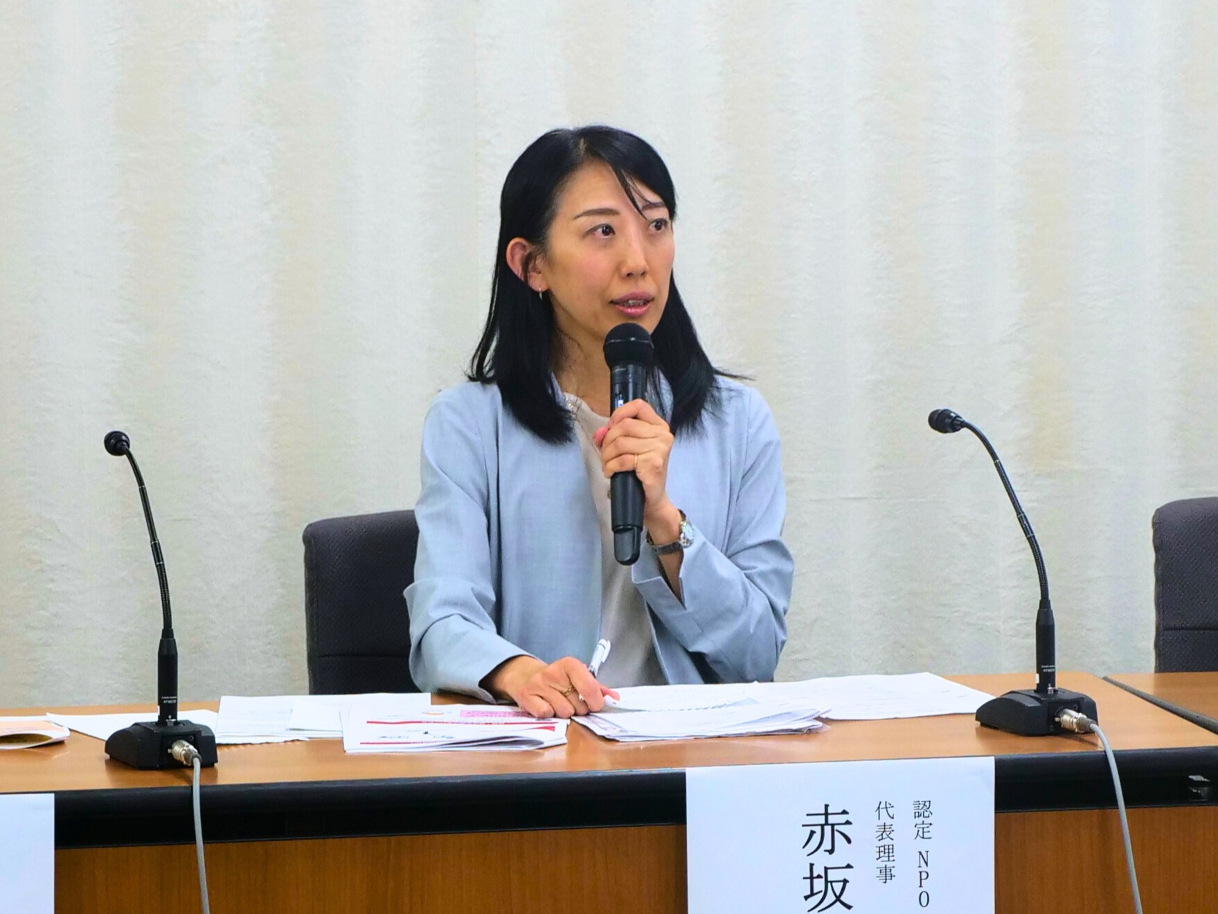 記者会見の様子