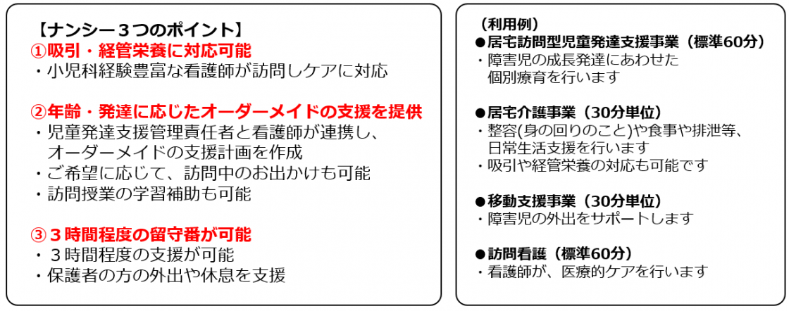 ナンシーの３つのポイントと利用例