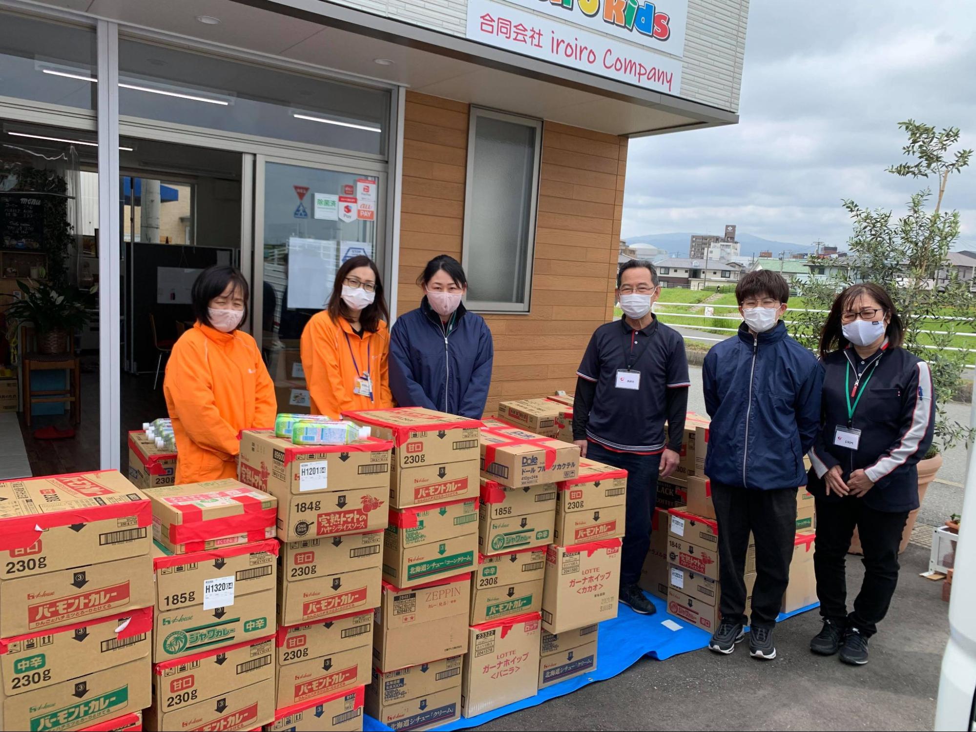 西友・サニー様の九州地区全店舗から寄付食品をお預かりし、お届けしていきます！