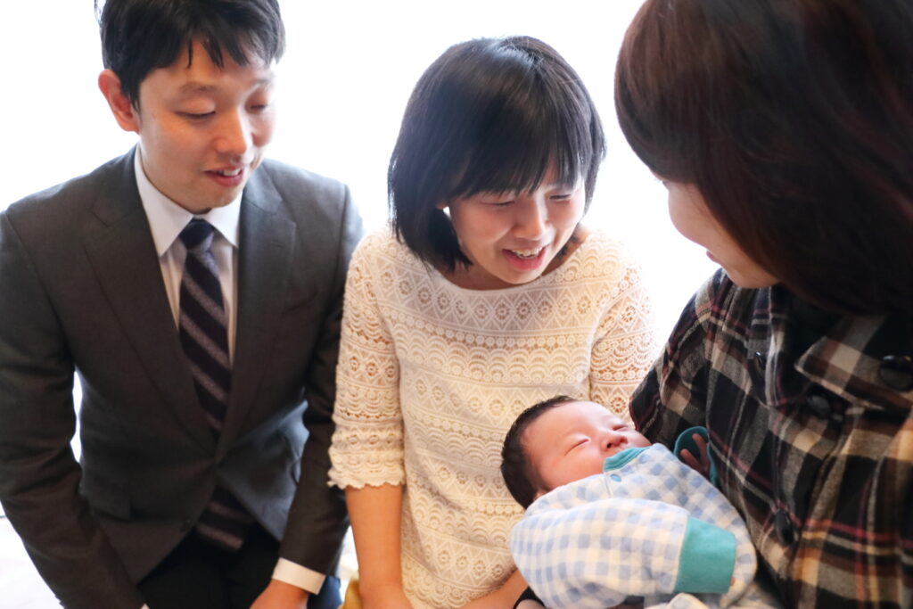 養親さんお子さんお迎え